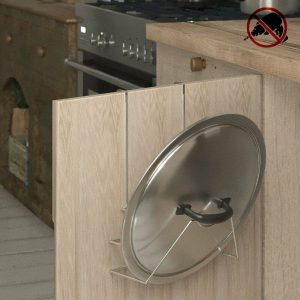 Kitchen Over Door hanging Pot/Pan Lid Holder Storage Rack