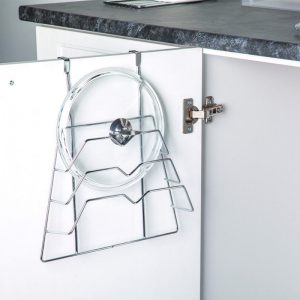 Kitchen Over Door hanging Pot/Pan Lid Holder Storage Rack