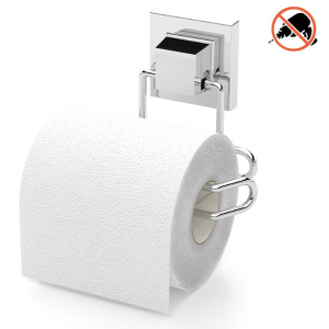 Self-adhesive Chrome Bathroom Toilet Roll Holder No Drill