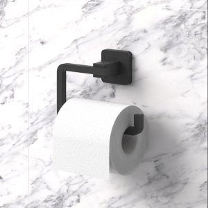 Aluminium Toilet Paper Holder Matte Black Bath Accessories Wall Mount Rustproof