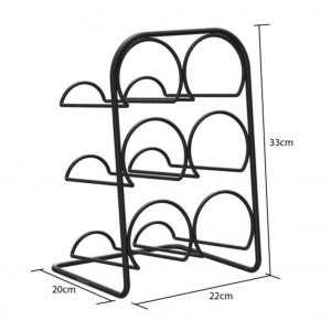 Steel Wine Rack 6 Bottles Holder Cabinet Kitchen Bar Storage display