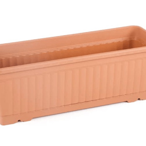 3pcs Cheltenham Balcony Plastic garden flower pots window planter with Draining Tray – Colour Terracotta – others to follow